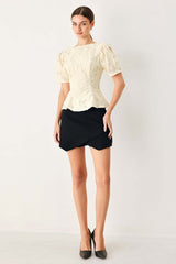 Pretty Bloom Woven Jacquard Top | Boutique In USA, TOPS, $ 70.00, A Moment Of Now™