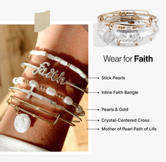 Faith Bracelets Set of 5, Bracelets, $ 98.00, A Moment Of Now™