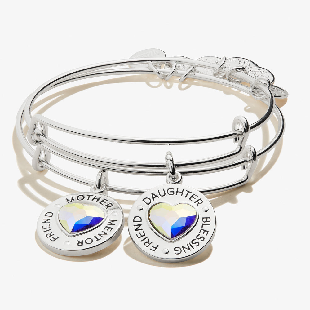 Mother Daughter Charm Bangles, Set of 2, Bracelets, $ 44.00, A Moment Of Now™