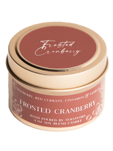 Frosted Cranberry Tin Candle
