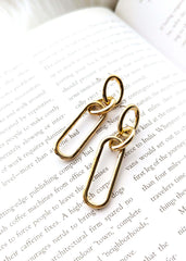 Nivelle Gold Plated Chain Dangle Earrings, Earrings, $ 10.99, A Moment Of Now™