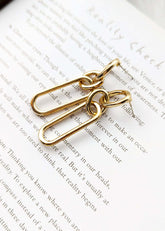 Nivelle Gold Plated Chain Dangle Earrings, Earrings, $ 10.99, A Moment Of Now™