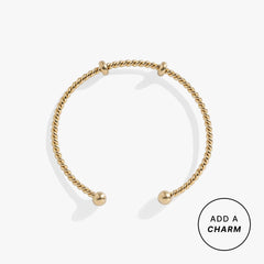 French Rope Charm Bracelet Cuff, Bracelets, $ 28.00, A Moment Of Now™