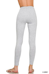 Grey Premium Cotton Full Length Leggings - Comfort & Style, Leggings, $ 17.00, A Moment Of Now™
