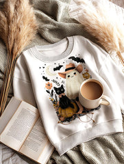 Halloween Western Ghost & Black Cats Sweatshirt