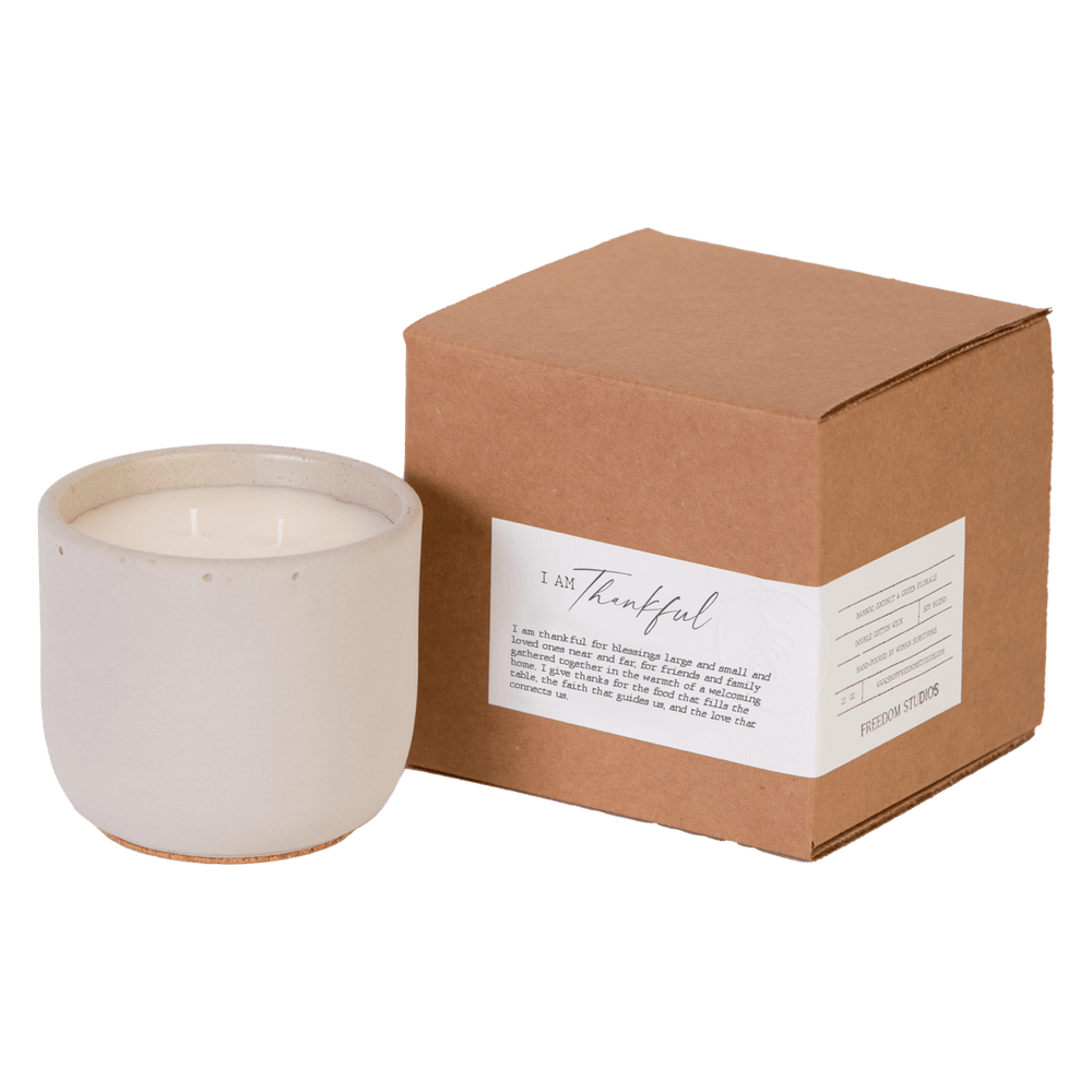 I AM Thankful 22 oz Concrete Candle - Fall Scented Comfort, , $ 42.00, A Moment Of Now™