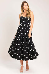 Monroe Dot Woven Midi Dress | Boutique In USA, DRESSES, $ 84.00, A Moment Of Now™