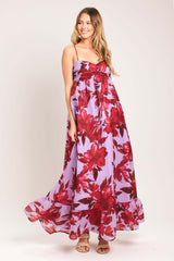 Ruby Red Love Blossom Woven Ankle Dress | Boutique In USA, DRESSES, $ 88.00, A Moment Of Now™