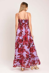 Ruby Red Love Blossom Woven Ankle Dress | Boutique In USA, DRESSES, $ 88.00, A Moment Of Now™
