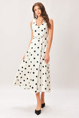 PURE POLKA WOVEN MIDI DRESS | Boutique In USA, DRESSES, $ 108.00, A Moment Of Now™