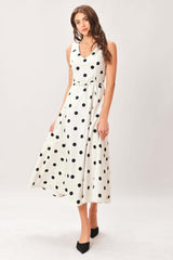 Pure Polka Woven Midi Dress | Boutique In USA, DRESSES, $ 108.00, A Moment Of Now™