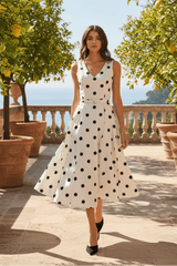 Pure Polka Woven Midi Dress | Boutique In USA, DRESSES, $ 108.00, A Moment Of Now™