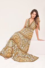 Golden Mosaic Woven Maxi Dress, DRESSES, $ 86.00, A Moment Of Now™