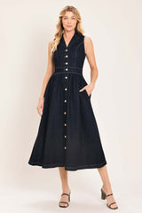 INDIGO CHARM DENIM MIDI DRESS | Boutique In USA, DRESSES, $ 102.00, A Moment Of Now™