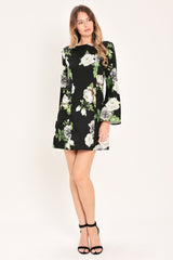 Whispering Roses Woven Mini Dress