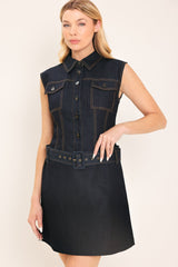 Denim Socialite Mini Dress | Boutique In USA, DRESSES, $ 70.00, A Moment Of Now™
