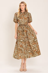Vintage Paisley Woven Midi Dress | Boutique In USA, DRESSES, $ 82.00, A Moment Of Now™