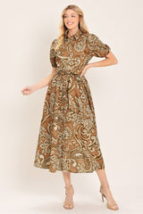 Vintage Paisley Woven Midi Dress | Boutique In USA, DRESSES, $ 82.00, A Moment Of Now™