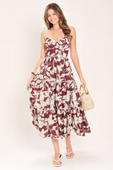 Romance In Wine Woven Midi Dress | Boutique In USA, DRESSES, $ 88.00, A Moment Of Now™