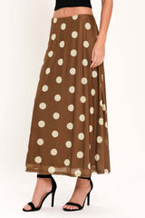 French Girl Polka Dot Power Mesh Midi Skirt | Boutique In USA, SKIRTS, $ 70.00, A Moment Of Now™