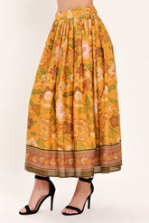 Sunset Garden Woven Full Midi Skirt | Boutique In USA, SKIRTS, $ 78.00, A Moment Of Now™