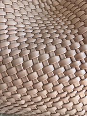 The Willow | Large Woven Vegan Leather Tote - Khaki