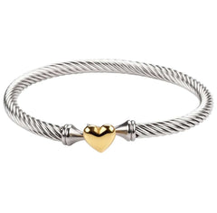 Linked with Love Heart Bangle
