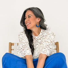 Macrame Knotted Earrings - Honeycomb