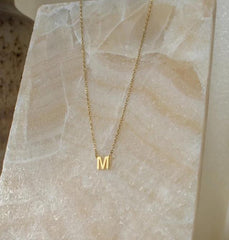 Tiny Initial Necklace, Necklaces, $ 40.00, A Moment Of Now™
