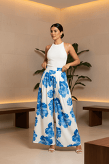 Tropic Blue Woven Pants | Boutique In USA, PANTS, $ 68.00, A Moment Of Now™