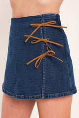 Retro Café Denim Skort