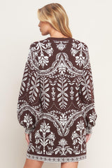 Terra Tapestry Sweater Knit Mini Dress