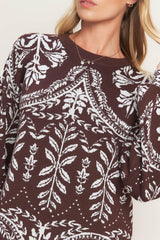 Terra Tapestry Sweater Knit Mini Dress