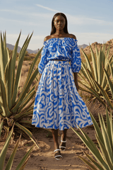 Sunset Sashay Blue Top And Skirt Set | Boutique In USA, TOPS, $ 76.00, A Moment Of Now™