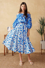 Sunset Sashay Blue Top And Skirt Set | Boutique In USA, TOPS, $ 76.00, A Moment Of Now™