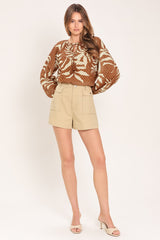 Warm Breeze Woven Top