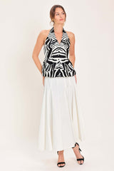 Minimal Elegance Woven Halter Top | Boutique In USA, TOPS, $ 60.00, A Moment Of Now™