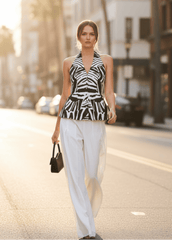 Minimal Elegance Woven Halter Top | Boutique In USA, TOPS, $ 60.00, A Moment Of Now™