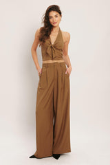 Umber Flow Woven Halter Top, TOPS, $ 60.00, A Moment Of Now™