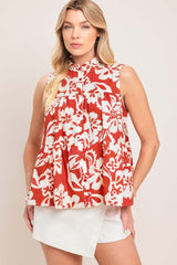 Sunset Bloom Woven Top | Boutique In USA, TOPS, $ 60.00, A Moment Of Now™