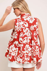 Sunset Bloom Woven Top | Boutique In USA, TOPS, $ 60.00, A Moment Of Now™