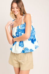 Tropic Blue Woven Top, TOPS, $ 56.00, A Moment Of Now™