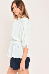Seaside Breeze Woven Top | Boutique In USA, TOPS, $ 60.00, A Moment Of Now™
