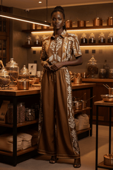 Vintage Brown Manor Palazzo Woven Top | Boutique In USA, TOPS, $ 56.00, A Moment Of Now™