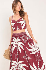 Paradise Charm Woven Top And Skirt Set | Boutique In USA, TOPS, $ 100.00, A Moment Of Now™