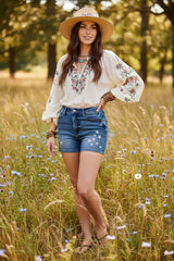 Judy Blue High Rise Slim Shorts | Star Splatter Denim, Shorts, $ 60.00, A Moment Of Now™