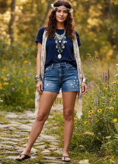 Judy Blue High Rise Slim Shorts | Star Splatter Denim, Shorts, $ 60.00, A Moment Of Now™