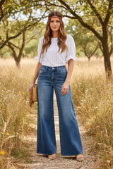 Judy Blue High Waist Palazzo Jeans | Wide Leg Denim, Jeans, $ 80.00, A Moment Of Now™