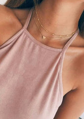 Layered Heart Necklace - Love