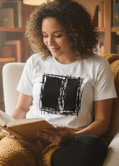 Lucina White Abstract Scribble Short-Sleeve Unisex T-Shirt, T-shirts, $ 39.00, A Moment Of Now™